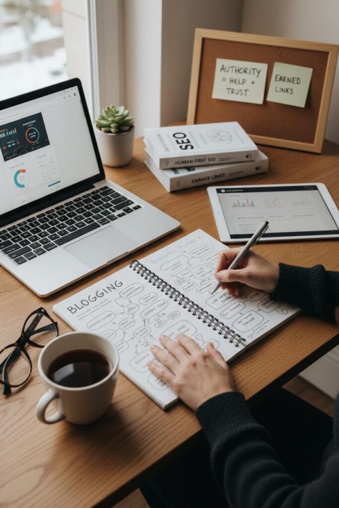 Student making organized study notes for exam preparation