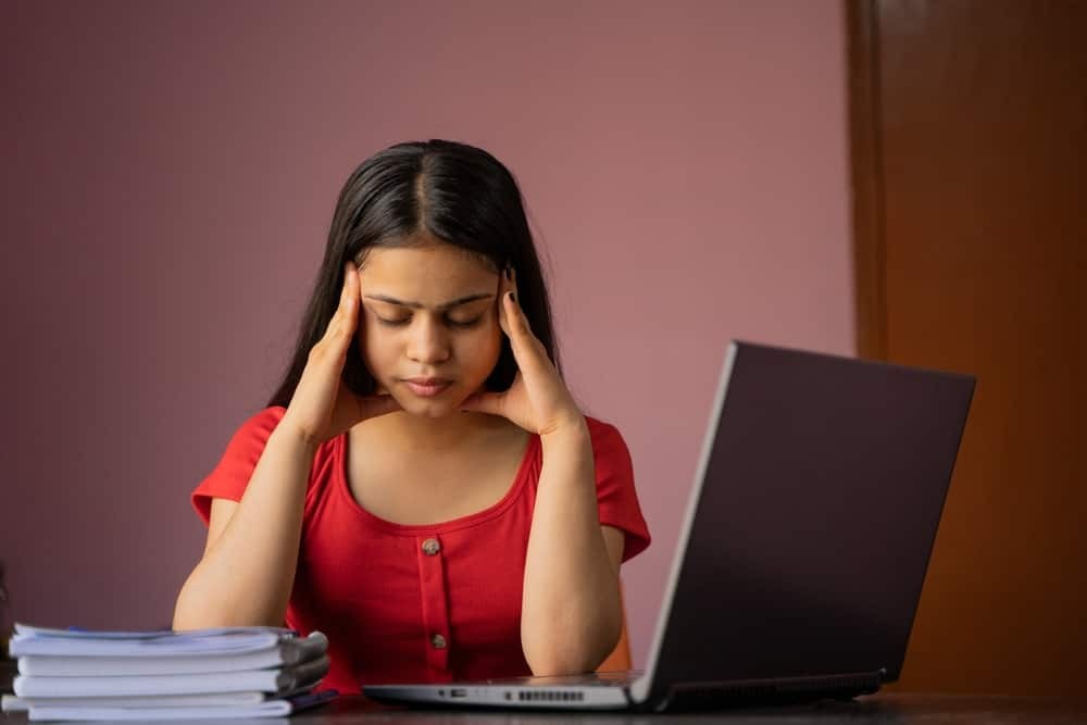 Parent supporting a stressed student after low prelim exam scores before HSC board exams