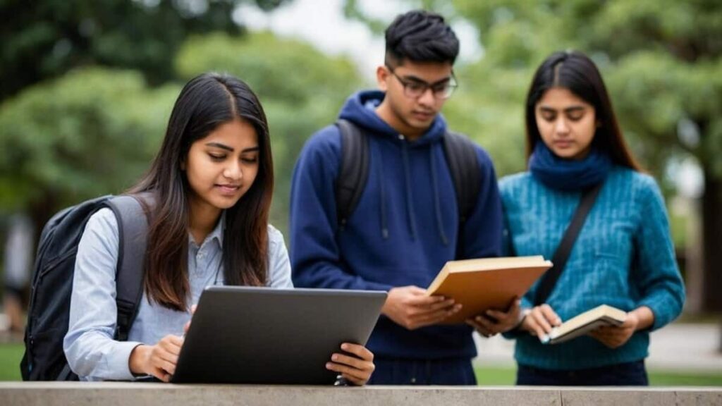 Board topper studying consistently for exam success